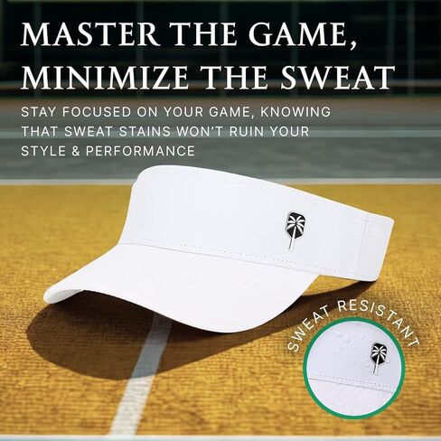Pickleball Visor-Bold ، مقاوم للماء ، ومقاوم للأداء مقاوم للعرق in Kuwait