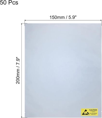 MECCANIXITY 50Pcs Anti Static Bags ESD Shielding Bag Flat Open Top Anti Static Bag for Electronic Devices 6.7x11.8 Inch(170 * 300mm) in Saudi Arabia