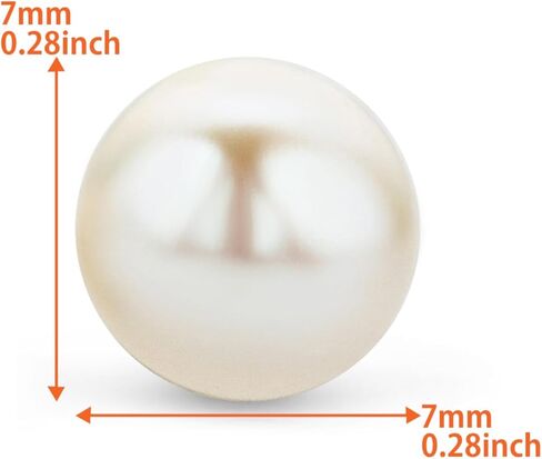 Pearl Stud Earrings for Women - 14K Gold Earrings for Women with 7mm Freshwater Pearl Stud - Elegant Timeless Womens Earrings Set Handmade in Italy - Womens Earring Set - Jewelry for Women in Kuwait