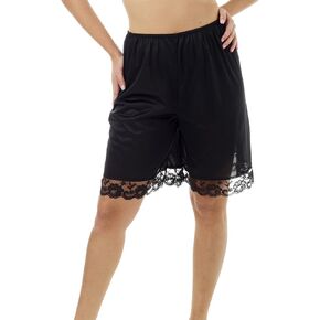 Underworks USA Pettipants Nylon Culotte Slip Bloomers Split Skirt 9-inch Inseam 3-Pack in Kuwait