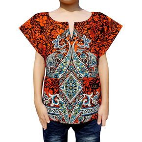 RaanPahMuang Branded Indian Paisley Dashiki Short Sleeve Shirt in Kuwait
