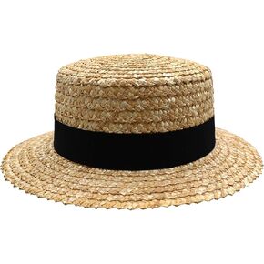 Nicky Bigs Novelties Adult Straw Panama Boater Skimmer Hat Gatsby Roaring Barbershop Quartet Amish Hats Costume Accessory in Saudi Arabia