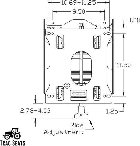 TRAC SEATS MADE IN THE USA Seat Suspension Kit For Bob-Cat Bobcat ProCat Series Zero Turn Mower - SAME DAY SHIPPING - 1 Year Warranty in Saudi Arabia