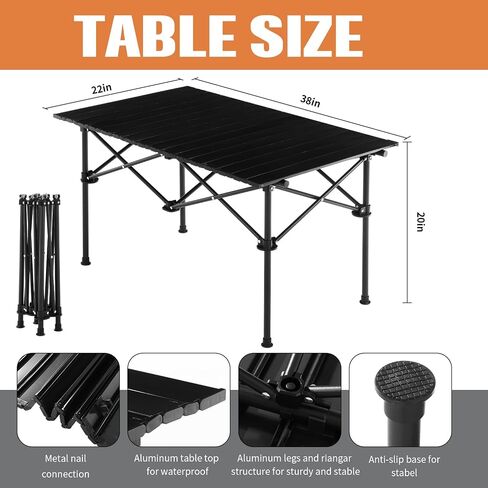 5 Pcs Summer Portable Camping Chair and Folding Camping Table Set Adult Outdoor Oxford Fabric Folding Chair Lawn Portable Camp Chairs with Cup Holder Carry Bag for Travel Beach Fishing Sports in Saudi Arabia