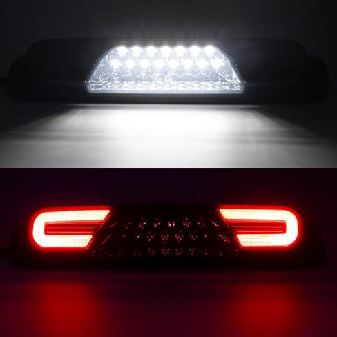 LED 3rd Third Brake Lights Compatible with Silverado/for Sierra 1500 2500 3500&HD&Classic 1999-2007,Rear Cab Roof Center White Cargo Light&Red Brake Light(Clear+Red Lens) in Saudi Arabia