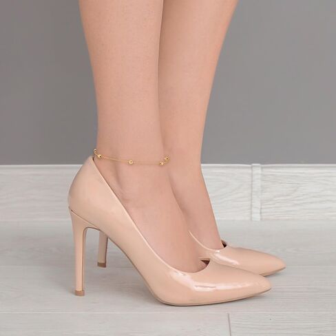 14K صفراء الذهب حبة الماس مع 1in تحويلة. ROPA سلسلة Anklet 9 " in Saudi Arabia