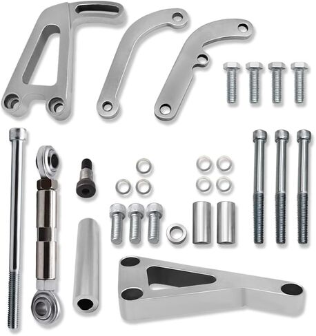 Polished Aluminum Power Steering Bracket Kit and Alternator Bracket Kit For Chevy SBC 283 305 350 400 Long Water Pump in Saudi Arabia