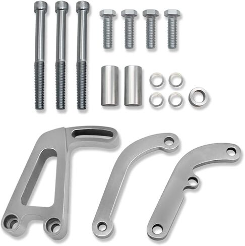 Polished Aluminum Power Steering Bracket Kit and Alternator Bracket Kit For Chevy SBC 283 305 350 400 Long Water Pump in Saudi Arabia