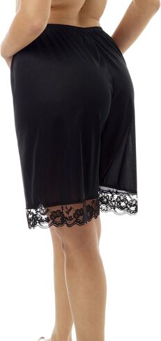 Underworks USA Pettipants Nylon Culotte Slip Bloomers Split Skirt 9-inch Inseam 3-Pack in Saudi Arabia