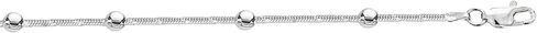 Ritastephens Sterling Silver Italian Bead Snake Link Ankle Bracelet Chain Anklet, 10" (3 Styles) in Saudi Arabia