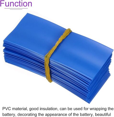 DMiotech 50pcs 23mm Flat 53mm Battery Sleeves PVC Wraps Heat Shrink Tubing for AA Battery Grey in Saudi Arabia