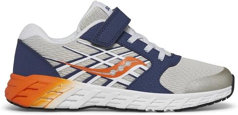 حذاء رياضي Saucony Wind Alternative Closure 2.0، رمادي/كحلي/برتقالي، 3.5 US للجنسين للأطفال الكبار in Saudi Arabia