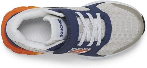 حذاء رياضي Saucony Wind Alternative Closure 2.0، رمادي/كحلي/برتقالي، 3.5 US للجنسين للأطفال الكبار in Saudi Arabia