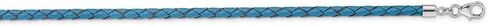 Solid 925 Sterling Silver Reflections Blue Leather 14In 2In Ext Choker Wrap Bracelet in Saudi Arabia