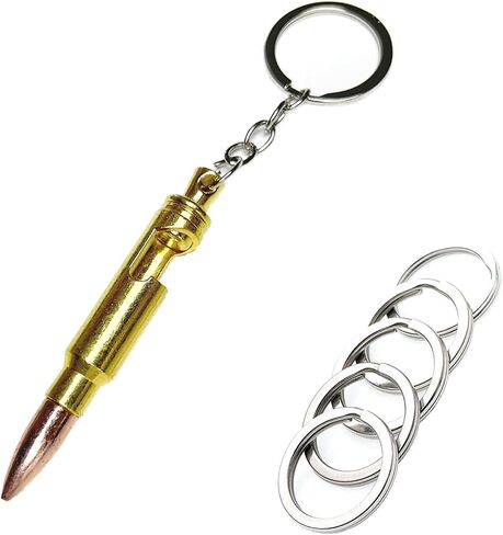 Bullet Bottle Opener Keychain, Bullets Keychain, Car Key Chain for Men/Women, Safety Keychain, Key Chain Charms with 5 Keyrings, Friends Birthday Gift Ideas in Saudi Arabia