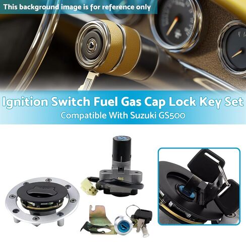 Ignition Lock & Fuel Gas Cap Key Set Suitable for Suzuki GS500 2001-2012 in Kuwait