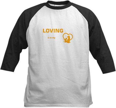 Cafepress حقوق الحيوان النشاط النباتي PE البيسبول Jersey Kids Cotton Baseball Jersey ، 3/4 قميص الأكمام راجلان in Saudi Arabia