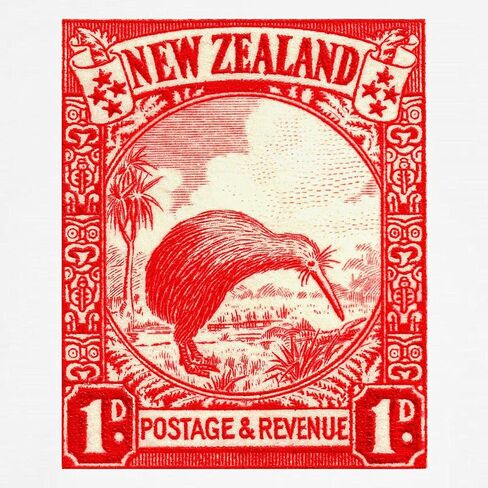 Cafepress Antique 1935 New Zealand Kiwi Bird Postage Stamp B JERSENY COTTON COTTON COTTON in Saudi Arabia