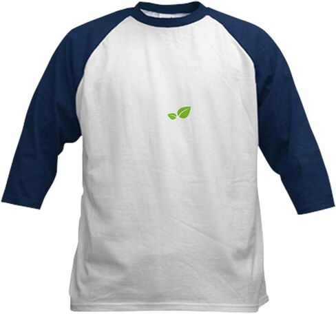 Cafepress Powerd by Plants Vegan Baseball Jersey Kids Cotton Baseball Jersey ، 3/4 Raglan Sleeve Shirt in Saudi Arabia
