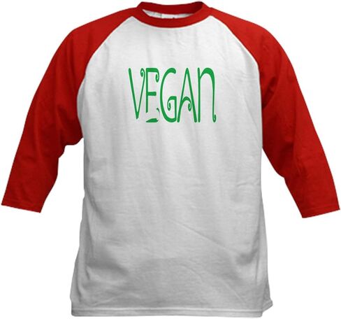 Cafepress نباتي نسوية النسوية النسوية GIF البيسبول Jersey Kids Cotton Baseball Jersey ، 3/4 قميص الأكمام راجلان in Saudi Arabia