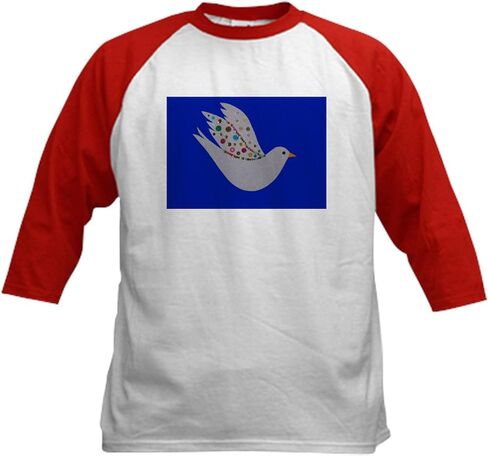 CafePress Peace Dove Baseball Jersey Kids Cotton Baseball Jersey, 3/4 Raglan Sleeve Shirt in Saudi Arabia