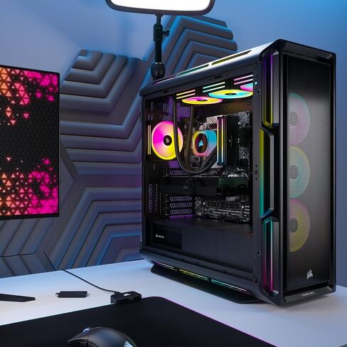 كمبيوتر الألعاب Corsair Vengeance i8100 Series - وحدة المعالجة المركزية Intel Core i9 13900K المبردة بالسوائل - وحدة معالجة الرسومات NVIDIA GeForce RTX 4090 - ذاكرة Dominator Platinum RGB DDR5 سعة 64 جيجابايت - 4 تيرابايت (2x2 تيرابايت) M.2 SSD - أسود in Saudi Arabia
