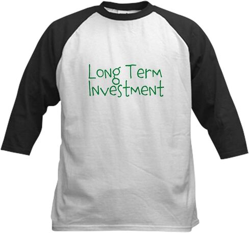 CafePress Long Term Investment Baseball Jersey Kids Cotton Baseball Jersey, 3/4 Raglan Sleeve Shirt in Saudi Arabia