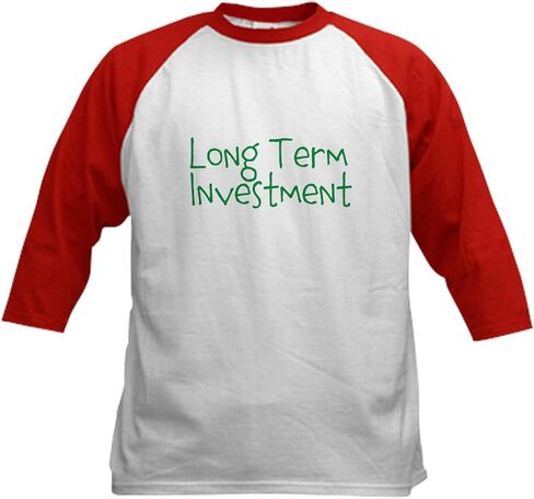 CafePress Long Term Investment Baseball Jersey Kids Cotton Baseball Jersey, 3/4 Raglan Sleeve Shirt in Saudi Arabia