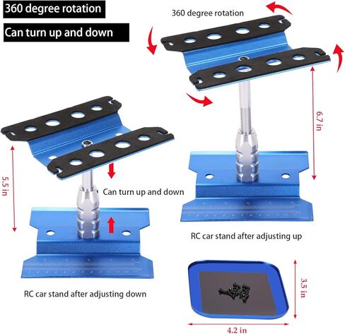 RC سيارة موقف إصلاح محطة العمل المحمولة RC العمل حامل RC إصلاح موقف ل 1/8 1/10 1/12 و 1/16 مقياس RC سيارات الشاحنات الزواحف وأكثر من ذلك in Kuwait