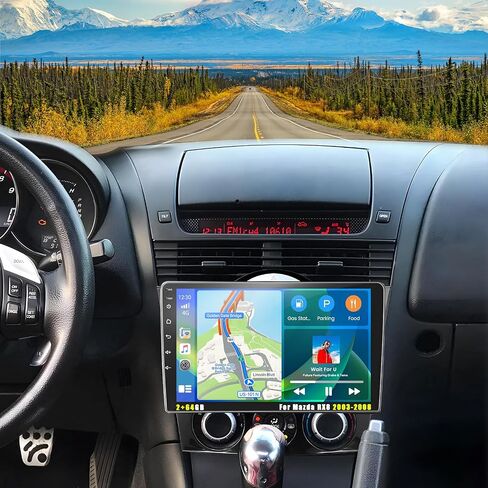 2+64 جيجابايت Inefala لسيارة Mazda RX8 2004-2011 Android 13 مجموعة أجهزة قياس ستيريو مع Carplay Android Auto، شاشة لمس 9 بوصات راديو HiFi GPS WiFi BT FM/RDS SWC Canbus MIC AHD كاميرا احتياطية in Saudi Arabia