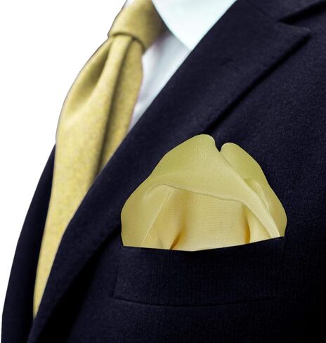 Made in Italy Men's Hand Rolled Solid Color Pocket Square Hanky,Silk in Saudi Arabia