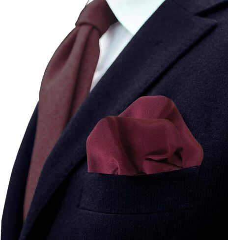 Made in Italy Men's Hand Rolled Solid Color Pocket Square Hanky,Silk in Saudi Arabia