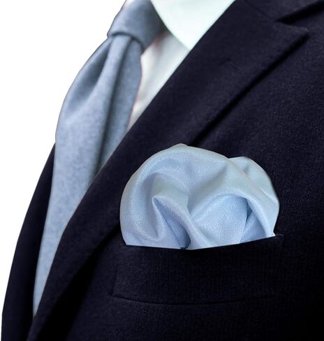 Made in Italy Men's Hand Rolled Solid Color Pocket Square Hanky,Silk in Saudi Arabia