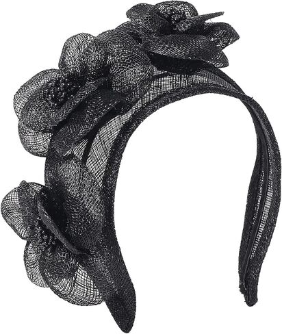 Sinamay Fascinators Headpiece for Women Ladies Derby Hat with Flower Wedding Cocktail Tea Party Dress Church Hats in Saudi Arabia