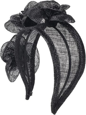 Sinamay Fascinators Headpiece for Women Ladies Derby Hat with Flower Wedding Cocktail Tea Party Dress Church Hats in Saudi Arabia