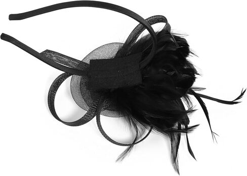 Aethland Fascinators Hat Flower Mesh Ribbons Feathers on a Headband and a Clip in Kuwait