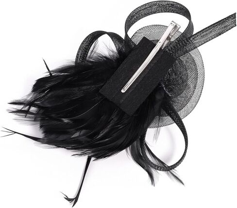 Aethland Fascinators Hat Flower Mesh Ribbons Feathers on a Headband and a Clip in Kuwait