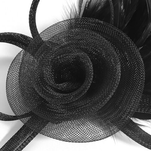 Aethland Fascinators Hat Flower Mesh Ribbons Feathers on a Headband and a Clip in Kuwait