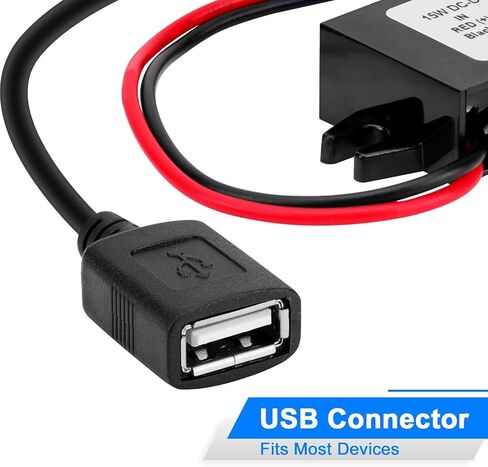 DC 12V/24V to 5V USB C Converter - DC-DC Buck Charging Module Step Down Converter Power Adapter Compatible with Raspberry Pi 4, Cellphone, Car in Kuwait