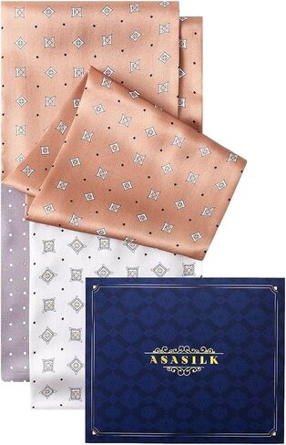Fashion Silk Scarves, Unisex Mulberry Silk Scarf 6"x 59", Versatile All-Season Accessory for Women & Men, Gift Pouch in Saudi Arabia