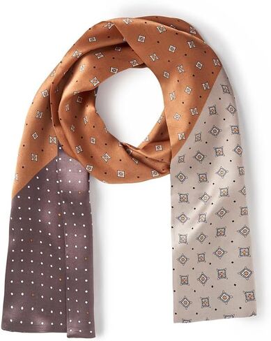 Fashion Silk Scarves, Unisex Mulberry Silk Scarf 6"x 59", Versatile All-Season Accessory for Women & Men, Gift Pouch in Saudi Arabia