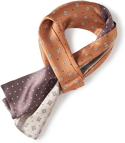 Fashion Silk Scarves, Unisex Mulberry Silk Scarf 6"x 59", Versatile All-Season Accessory for Women & Men, Gift Pouch in Saudi Arabia