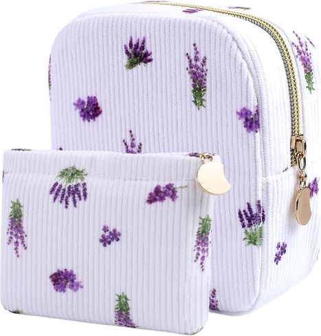 2-Pack Period Bag for Women Girls, Portable Corduroy Sanitary Napkin Storage Bag Period Pouch Small Discreet Menstrual Pouch, Sanitary Pads Period Kits Tampons Holder for First Period in Kuwait
