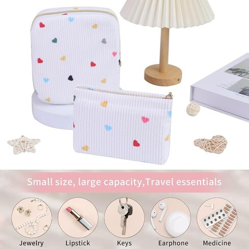 2-Pack Period Bag for Women Girls, Portable Corduroy Sanitary Napkin Storage Bag Period Pouch Small Discreet Menstrual Pouch, Sanitary Pads Period Kits Tampons Holder for First Period in Kuwait