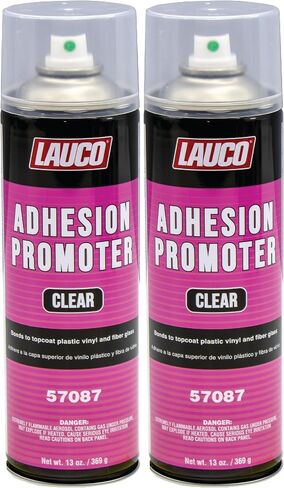 LAUCO Automotive Adhesion Promoter 13 oz Spray Can - Pack of 2 - Use on Multi Surfaces Like Automotive Plastics, Bumpers, Vinyl Trim and Fiberglass (2) in Kuwait