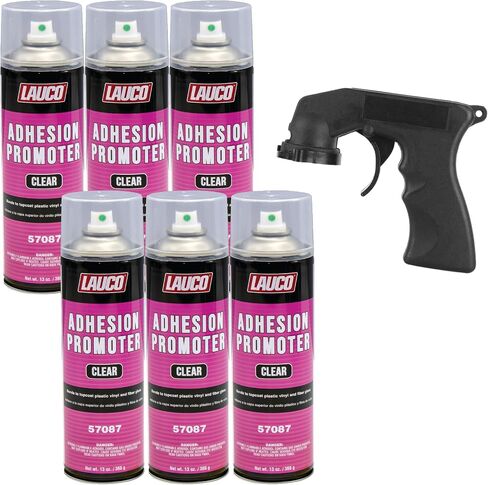 LAUCO Automotive Adhesion Promoter 13 oz Spray Can - Pack of 2 - Use on Multi Surfaces Like Automotive Plastics, Bumpers, Vinyl Trim and Fiberglass (2) in Kuwait