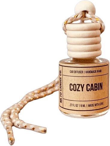 Vanilla + Cashmere, Hanging Car Air freshener, Hanging Car Air Fragrance Oil diffuser, Cute Car Air Freshener, Long Lasting Car Air Freshener, Car Air Diffuser, Made In USA, Glass in Saudi Arabia