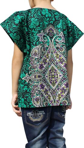 RaanPahMuang Branded Indian Paisley Dashiki Short Sleeve Shirt in Saudi Arabia