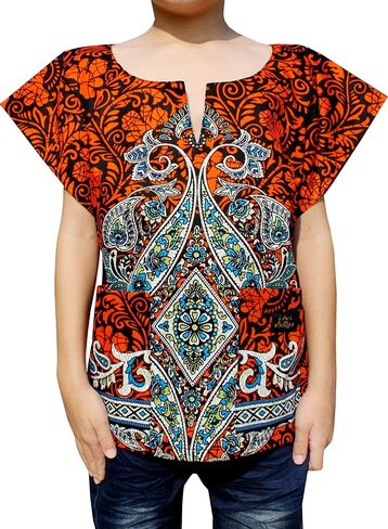RaanPahMuang Branded Indian Paisley Dashiki Short Sleeve Shirt in Kuwait