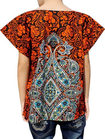 RaanPahMuang Branded Indian Paisley Dashiki Short Sleeve Shirt in Kuwait